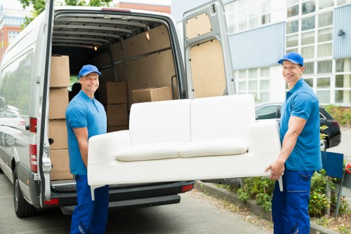 Removal team handling a local move in Harringay near residential streets