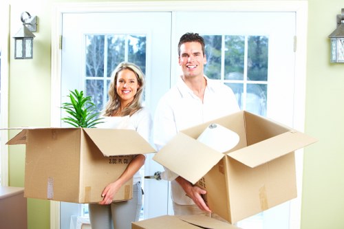 Commercial packing supplies prepared for an office move in Harringay